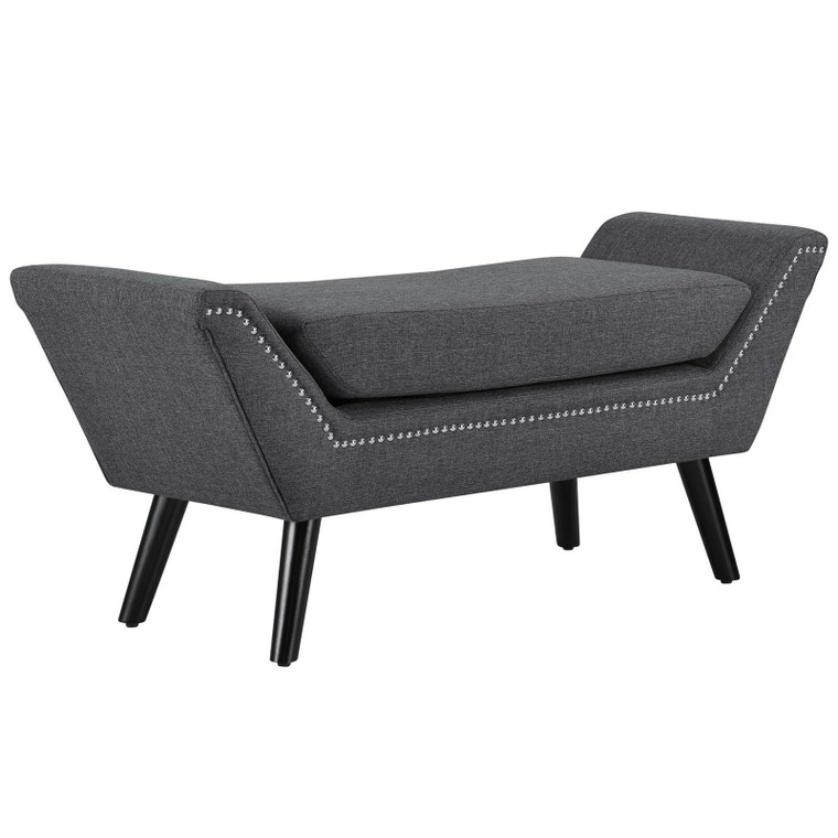 Modway Gambol Upholstered Fabric Bench - Gray EEI-2575-GRY