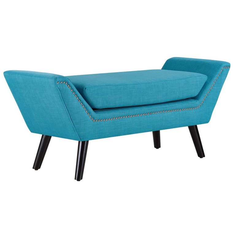 Modway Gambol Upholstered Fabric Bench - Turquoise EEI-2575-PUR