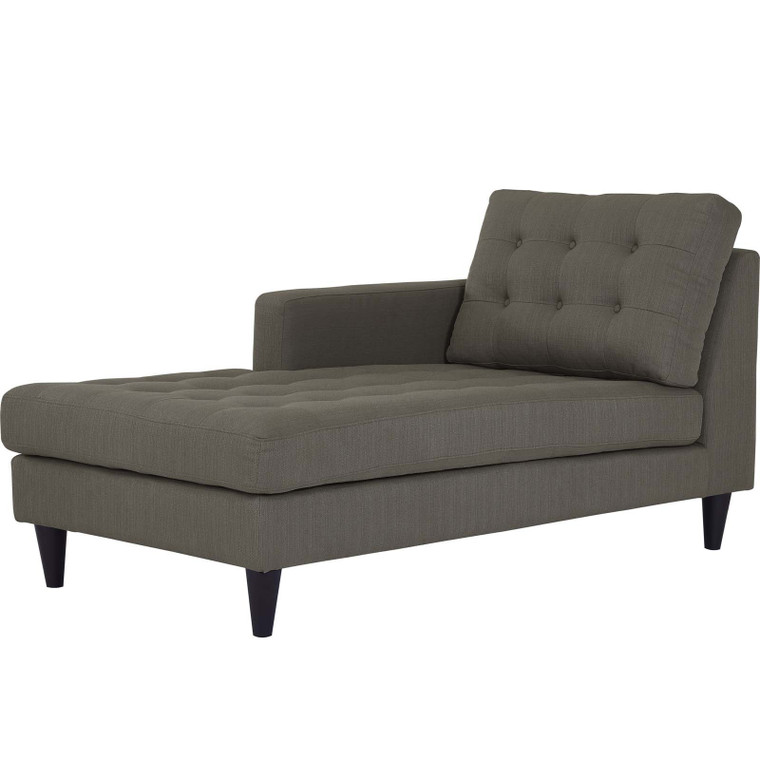 Modway Empress Left-Arm Upholstered Fabric Chaise - Granite EEI-2596-GRA