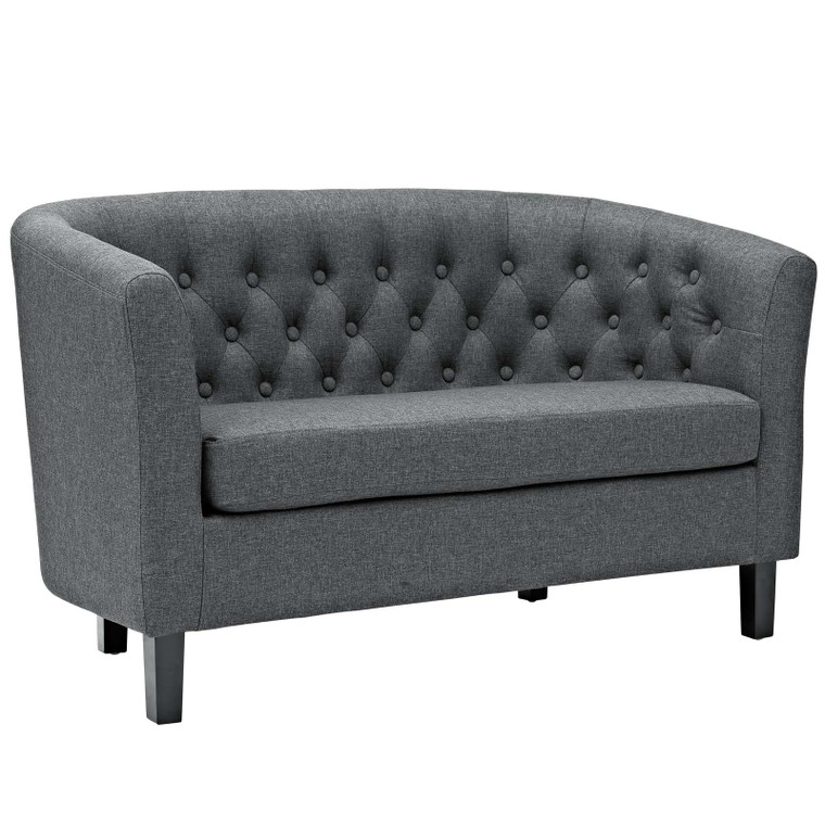 Modway Prospect Upholstered Fabric Loveseat - Gray EEI-2614-GRY