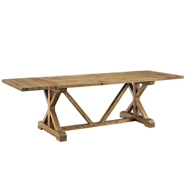 Modway Den Extendable Wood Dining Table EEI-2651-BRN-SET