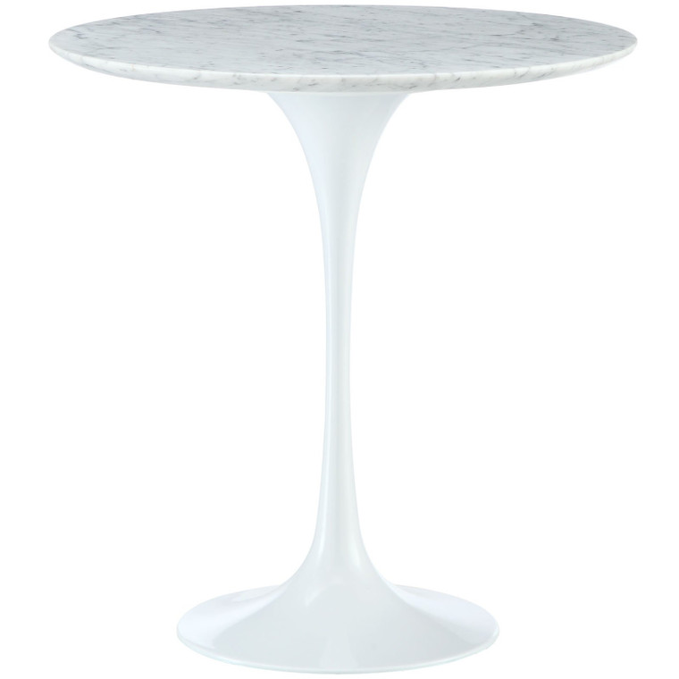 Modway Lippa 20" Marble Side Table - White EEI-280-WHI