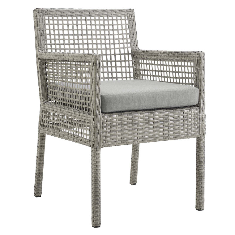Modway Aura Outdoor Patio Wicker Rattan Dining Armchair EEI-2920-GRY-GRY
