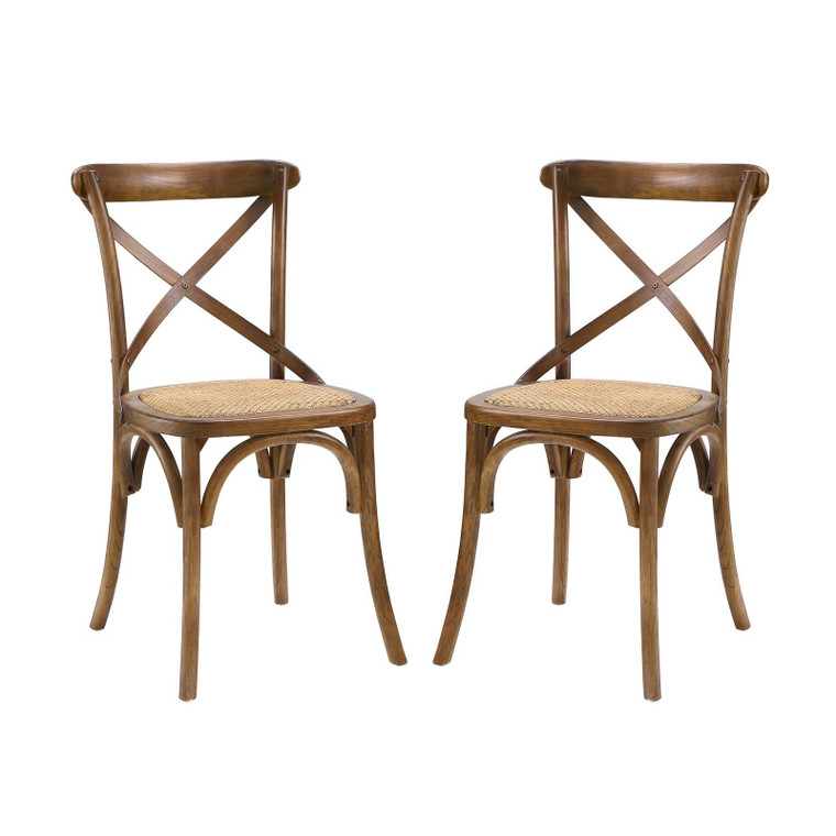 Modway Gear Dining Side Chair Set Of 2 EEI-3481-WAL