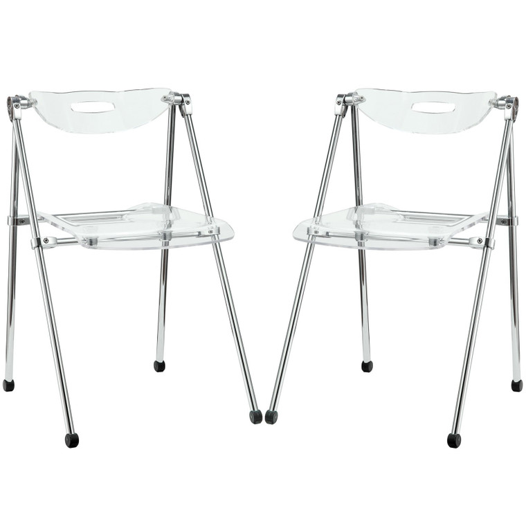 Modway Telescope Dining Chairs - Set Of 2 - Clear EEI-923-CLR
