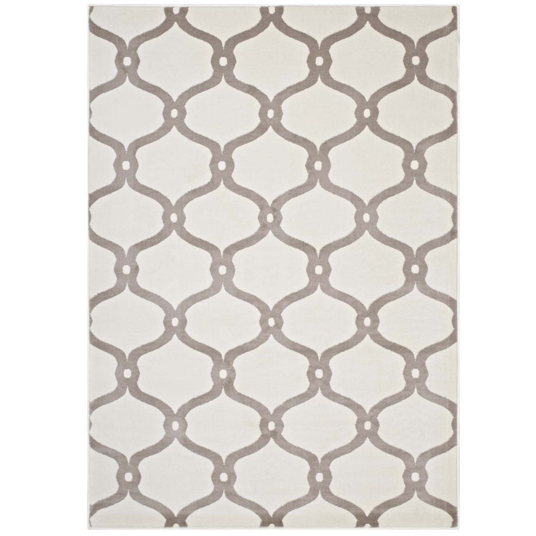 R-1129C-58 Beltara Chain Link Transitional Trellis 5x8 Area Rug By Modway