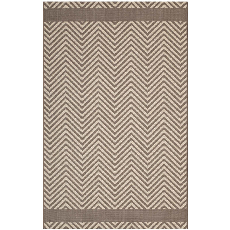 Modway Optica Chevron With End Borders 5x8 Indoor And Outdoor Area Rug