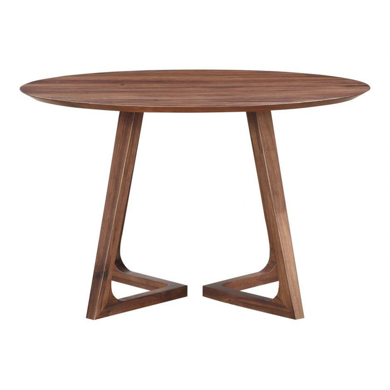 Moes Home Round Walnut Godenza Dining Table CB-1003-03