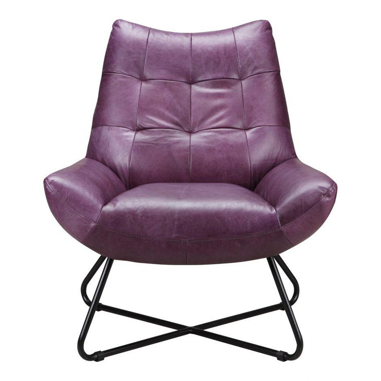 Moes Home Graduate Lounge Chair Purple PK-1063-10