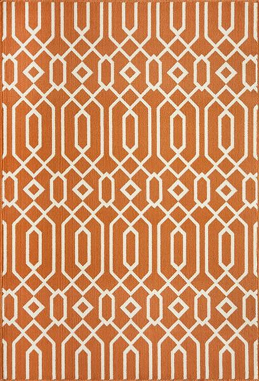 Momeni Baja Machine Made Polypropylene Orange Rug BAJ-3