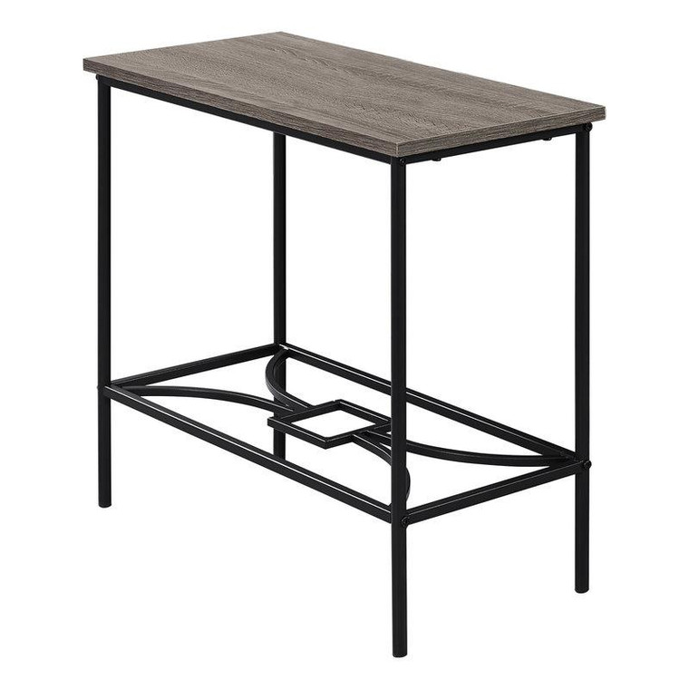 Monarch Accent Table - 22"H - Dark Taupe - Black Metal I 2075