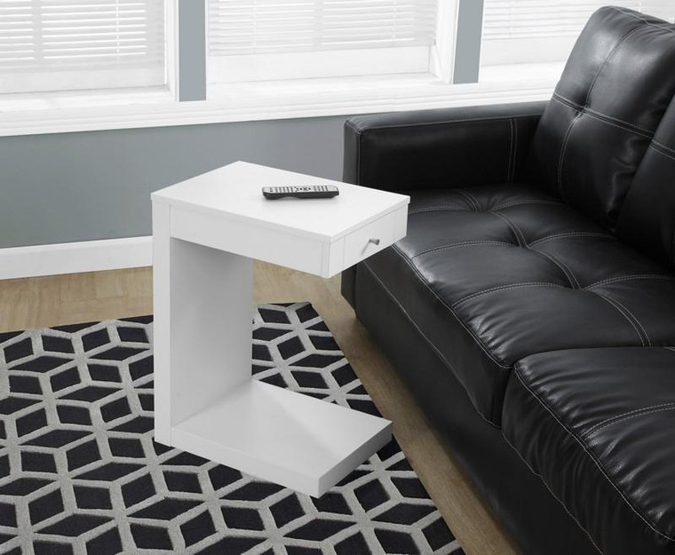 Monarch Accent Table - White With A Drawer I 3192