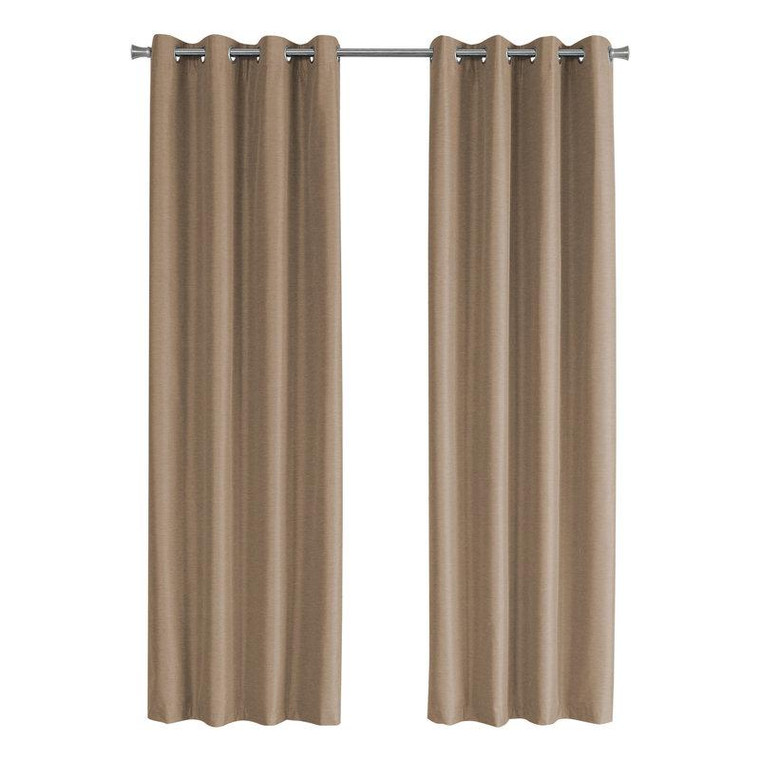 Curtain Panel- 2 Piece- 52"W X 84"H Brown Solid Blackout I 9838