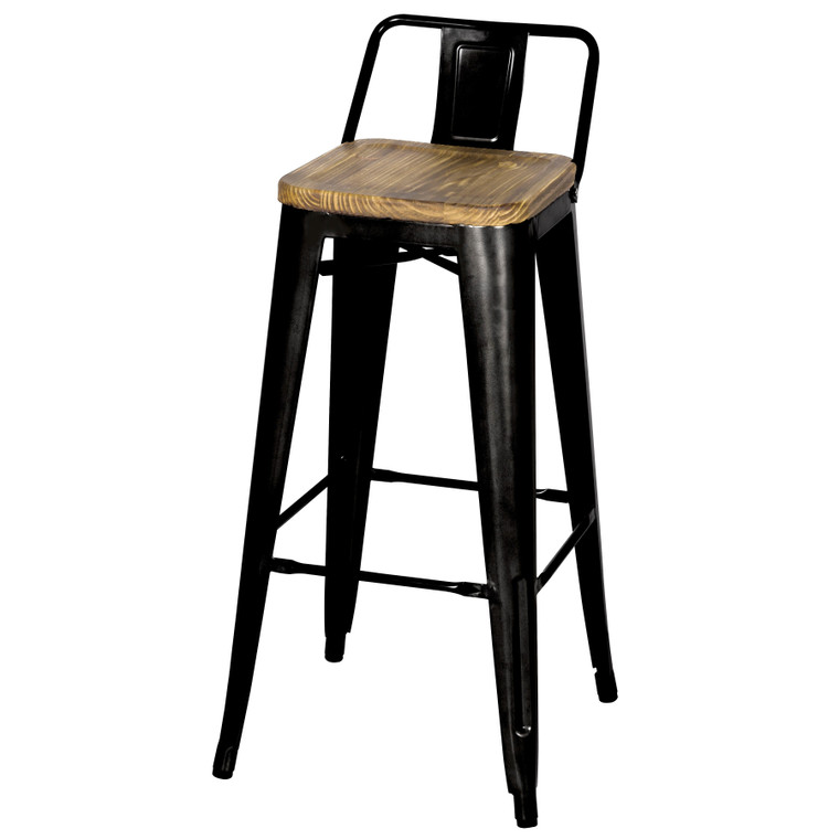 Metropolis Low Back Bar Stool, (Set Of 4) 938537-B By New Pacific Direct
