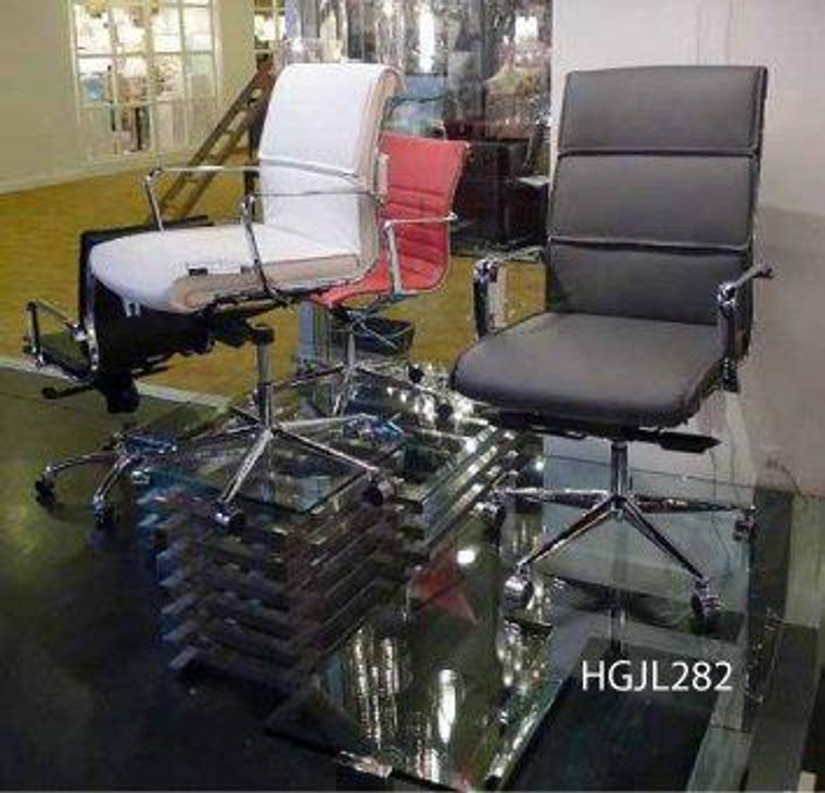Nuevo Gray Nauga Rectangle Lucia High Back Office Chair HGJL282