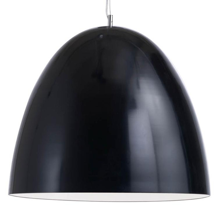 Nuevo Round Black Aluminum Dome Pendant Lamp HGML262