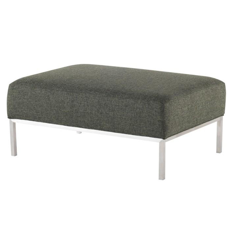 Nuevo Bryce Ottoman Sofa - Hunter Green Tweed/Silver HGSC374