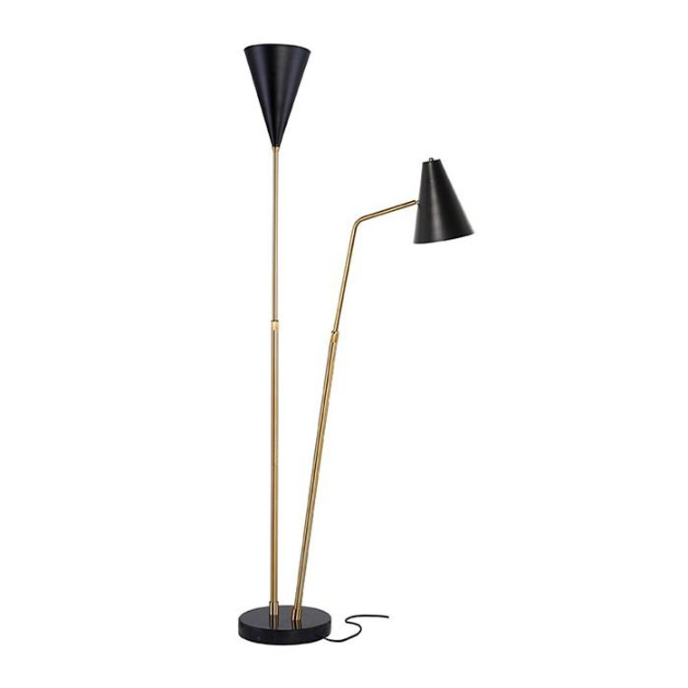 Nuevo Celika Floor Lamp - Black/Gold HGSK195