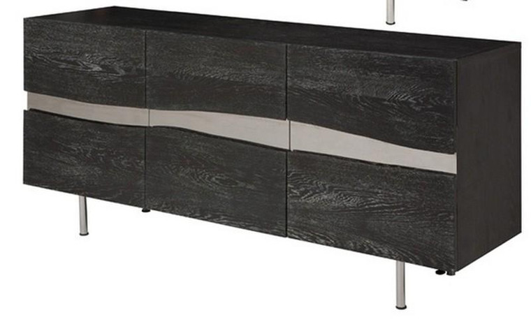 Sorrento 79in. 3-Door Buffet w/ Live Edge In Gray Oxidized Oak HGSR275