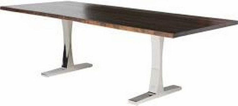 Nuevo Traditional Walnut Wood Rectangle Toulouse Dining Table HGSR322