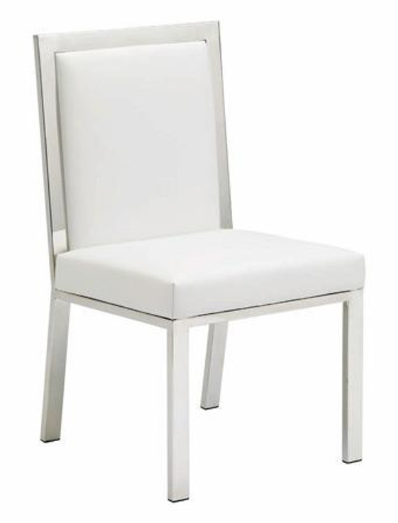 Nuevo White Leather Rennes Dining Chair HGTA480