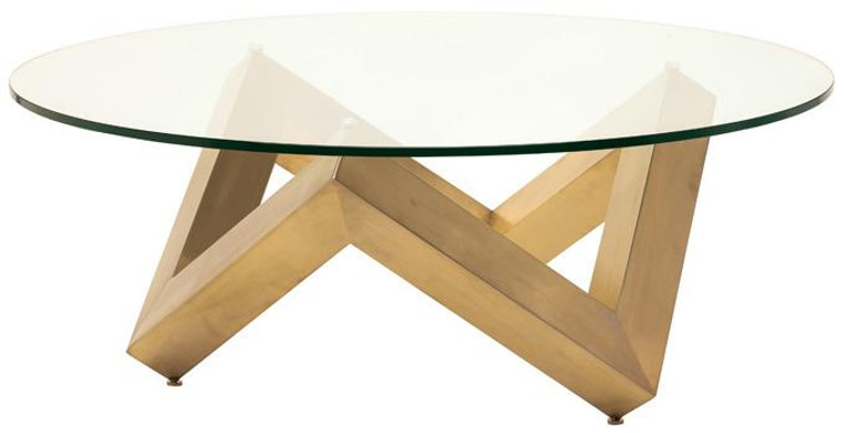 Nuevo Gold Brushed Stainless Steel Como Coffee Table HGTB268
