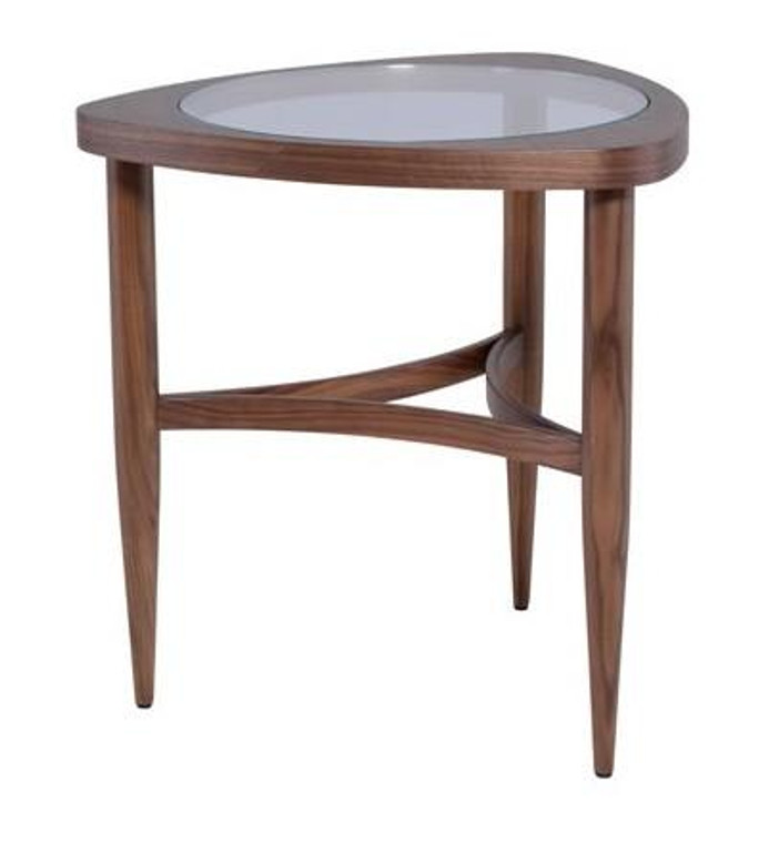 Nuevo Isabelle Side Table - Clear/Walnut HGYU214