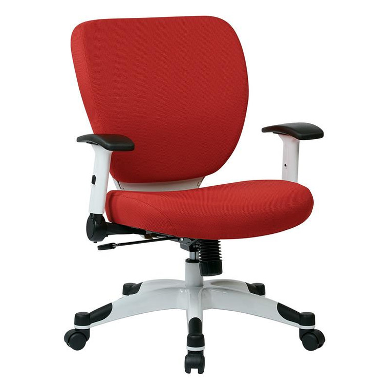 Office Star Managers Chair With Padded Mesh Seat- Dove Rouge 5200W-5812