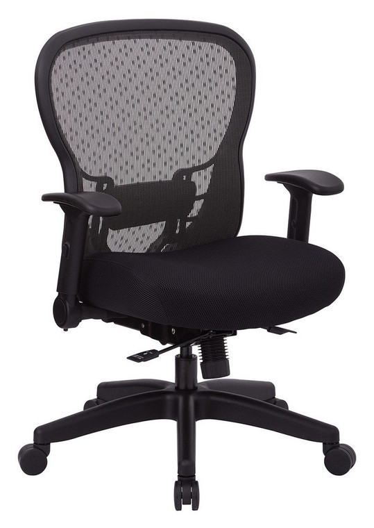 Office Star R2 Space Grid Back Chair with Black Mesh Seat 529-M3R2N6F2