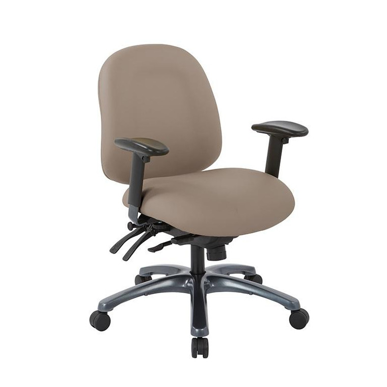 Office Star Multi-Function Mid Back Chair W/ Seat Slider In Dillon Stratus 8512-R103