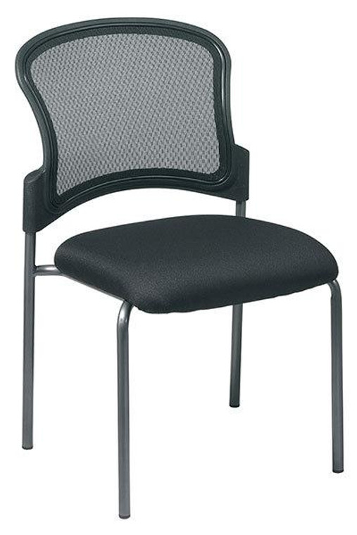 Office Star Titanium Black Visitors Chair With Progrid Back 86724-30