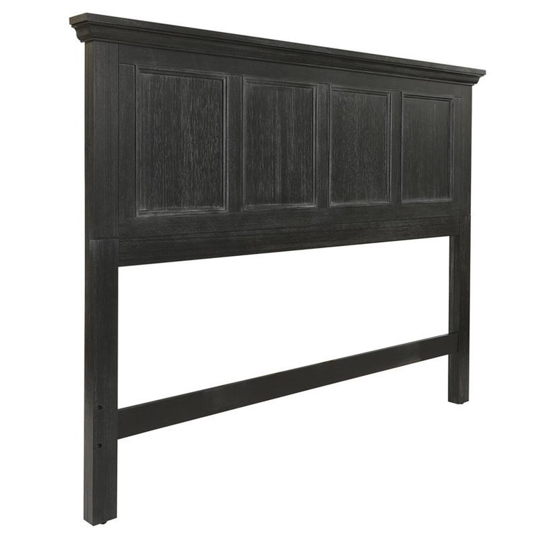 Office Star Farmhouse Basics Queen Bed Headboard In Rustic Black BP-4200R-201B