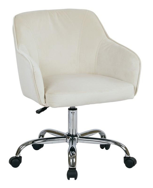 Office Star Ave Six Bristol Oyster Velvet Fabric Task Chair BRL26-X12