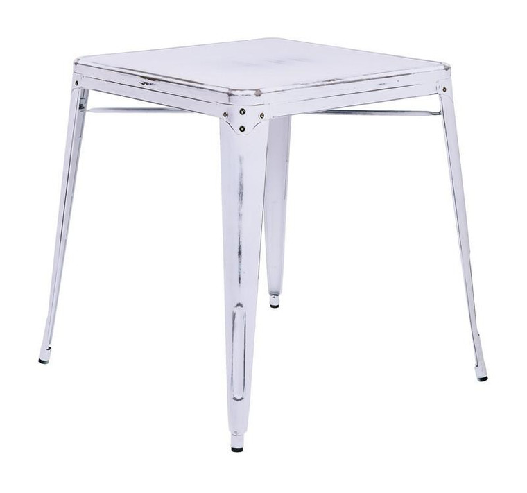 Office Star Bristow Tolix Metal Table In White (Kd) BRW432-AW
