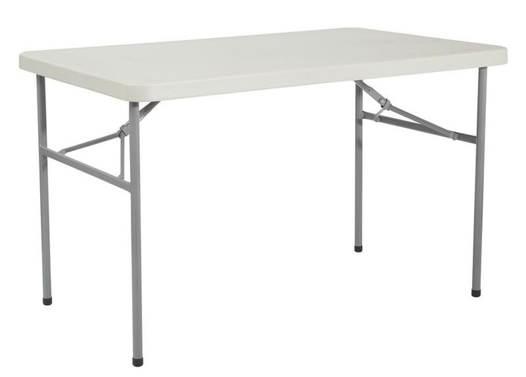 Office Star Blow Mold 4' Resin Multi Purpose Folding Table - Light Grey BT04W