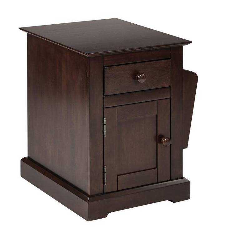 Office Star Osp Designs Colette Walnut Side Table CLT08AS-WA