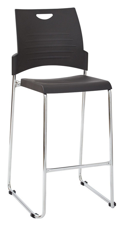 Office Star Tall Black Stacking/Ganging Chair w/ Dolly - (Pack of 27) DC8309C25-3