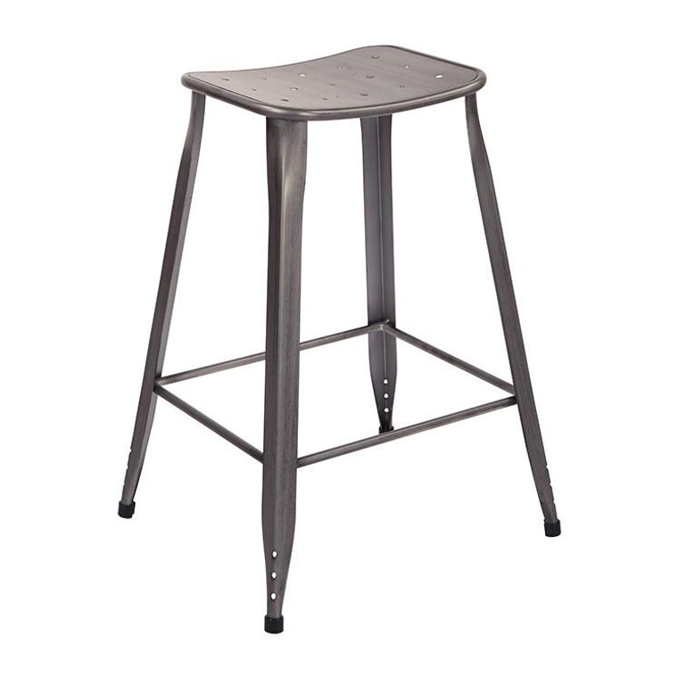 Office Star Durham 26" Counter Stool 2/Ctn In Antique Grey DUR26A2-AG