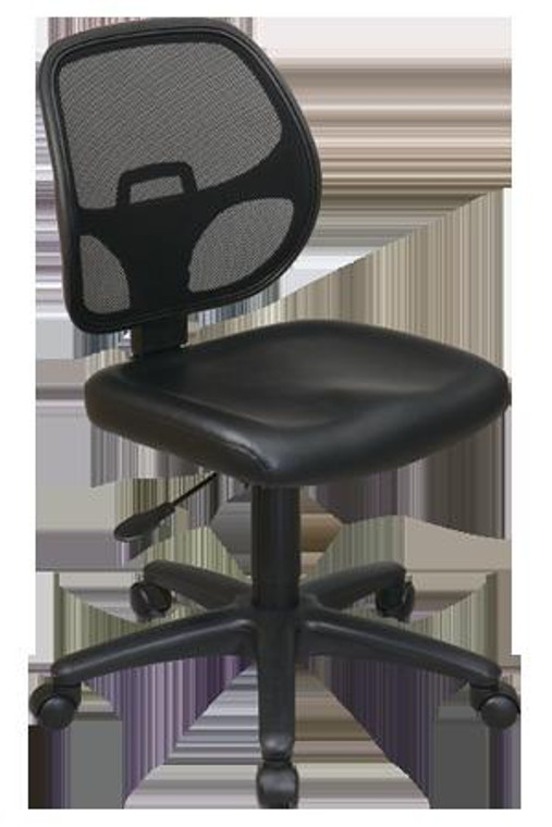 Office Star Mesh Screen Back Task Chair With Vinyl Seat EM2910V