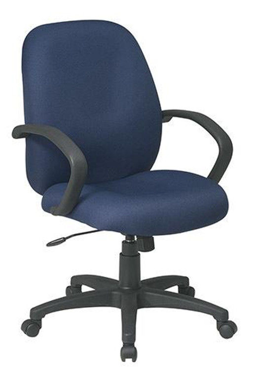 Office Star Executive Mid Back Managers Chair W/ Fabric Back - Icon Navy EX2651-225