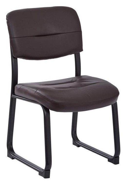 Office Star Executive Faux Leather Espresso Visitor Chair FL1033-U1