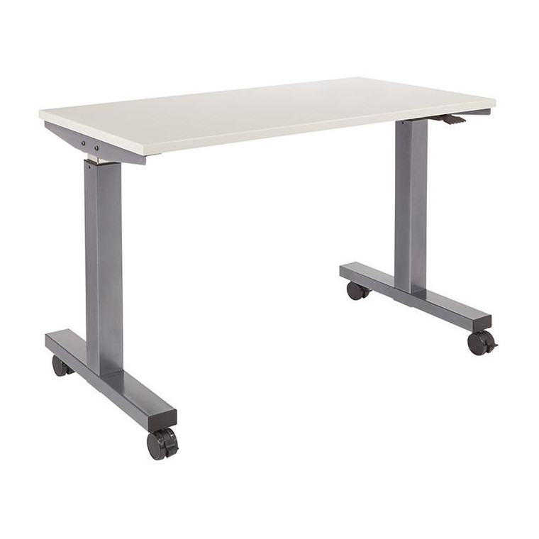 Office Star 4 Ft. Wide Pneumatic Height Adjustable Table - Titanium/Grey HAT60247-G