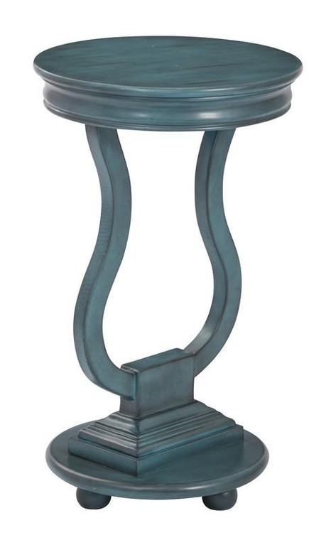 Office Star Osp Designs Chase Round Accent Table - Caribbean Blue OP-CHAS1-YM21