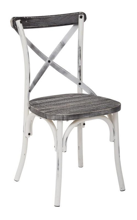 Office Star Somerset White Metal X-Back Chair SMR424AW-C319
