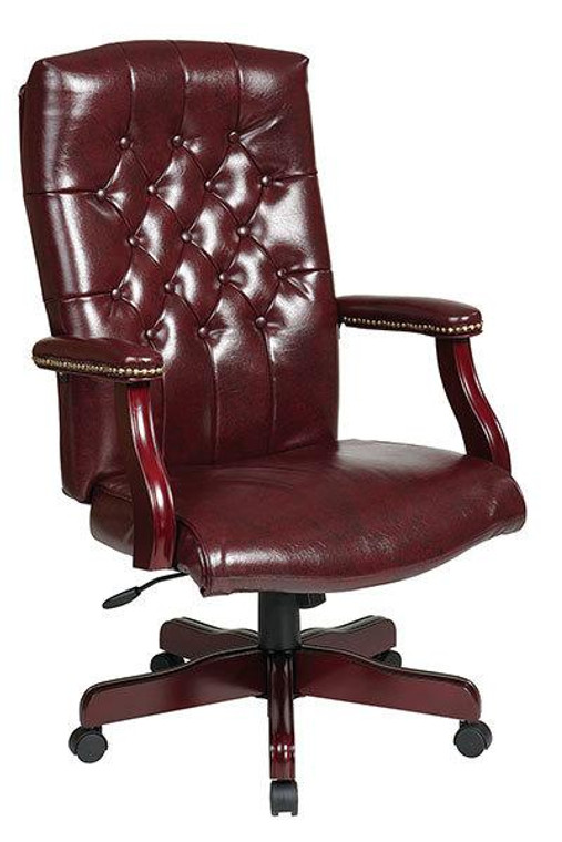 Office Star Traditional Executive Chair With Padded Arms TEX232-JT4