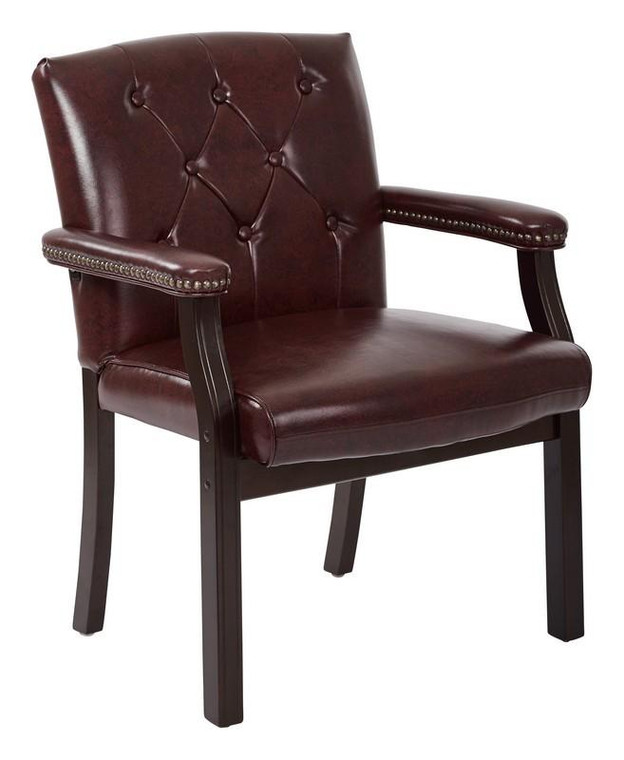 Office Star Traditional Visitors Chair With Padded Arms TV233-JT4
