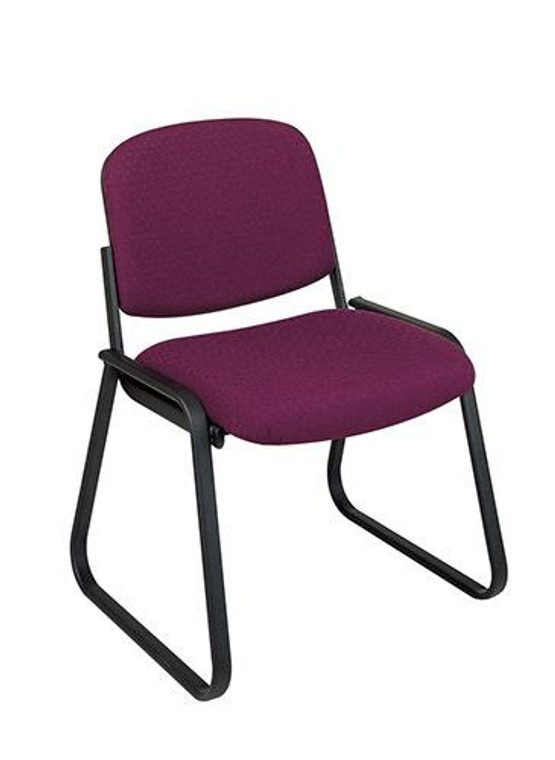 Office Star Deluxe Sled Base Armless Chair With Designer Plastic Shell V4420-74