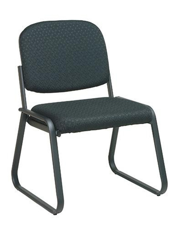 Office Star Deluxe Sled Base Armless Chair With Designer Plastic Shell V4420-80