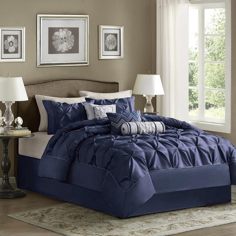Madison Park Laurel 7 Piece Comforter Set - Cal King MP10-2242 By Olliix