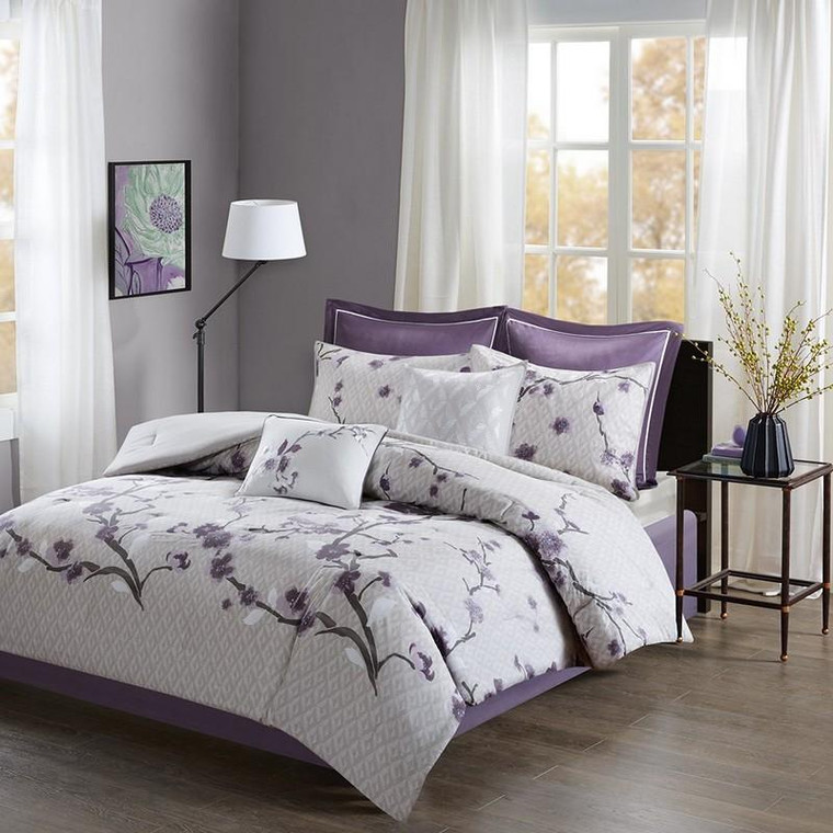 Madison Park Holly 8 Piece Cotton Comforter Set - Cal King MP10-4168 By Olliix
